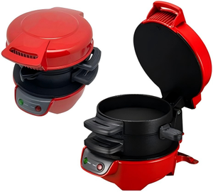Orange <strong>Tiko</strong> Popular Models 220 European Standard Automatic Burger Toast Convenient Grill Waffles Young Red Burger Maker Toaster - Product Image 3