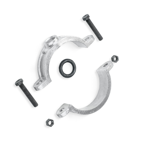 Laju Sinergi Metalindo Manufactured <b>Galvanized</b> Steel Double Pipe Clamp Saddle <b>Screws</b> O-Ring Plain Finish Imperial 3-Year - Product Image 1