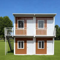 Maison préfabriquée mobile pliable avec eau et électricité complètes pour bureau de chantier, dortoir du personnel et supermarché