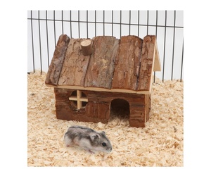 Cage de luxe moderne et écologique pour petits animaux, maison de hamster en bois massif, <span class=keywords><strong>cabane</strong></span> en forme de trou d'arbre pour souris de hamsters nains - Product Image 6
