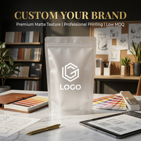 Sachets Doypack mats refermables en gros avec marque personnalisée pour l'emballage de café, de snacks et de bonbons