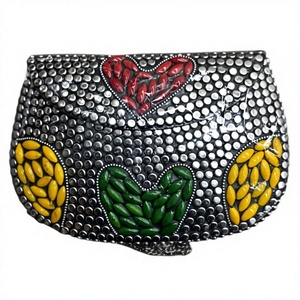 Sac de soirée pour femme, en métal mosaïque fait main, en forme d'oreiller, écologique, design traditionnel de luxe, très demandé et magnifique - Product Image 2
