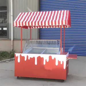 Kiosque de crème glacée portable, pour camion à aliments, congélateur de chariot, pour la plage, pour l'extérieur, malaisie,