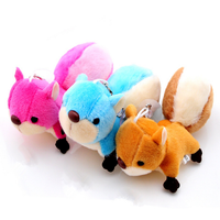 Porte-clés en peluche écureuil à grande queue, jouet en peluche doux, pendentif de sac moelleux, porte-clés de voiture, cadeau pour filles et enfants
