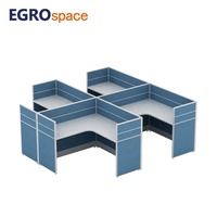 EGROspace – Mobilier de bureau moderne et élégant : Poste de travail modulaire avec cloison en bois, combinaison de bureaux individuels