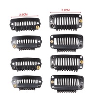 Clips à cheveux en acier en forme de U à 6 dents de 2,8 cm, clips de fixation pour extensions de cheveux en métal, outils de coiffure pour salon