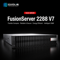 Serveur FusionServer 2288 V7 2U à double processeur, dernière génération, avec conception d'alimentation redondante pour la sécurité des réseaux et les missions critiques