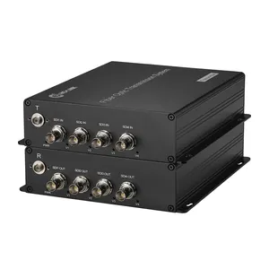 4 canali SDI su fibra ottica Media Converter, Audio Video su fibra, con modulo ottico per telecamera HD SDI