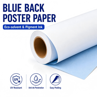 Papier pour affiches imperméable à dos bleu, haute opacité, résistant aux déchirures pour signalétique événementielle intérieure/extérieure