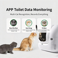 Bac à litière automatique pour chat MAX2, toilette pour chat autonettoyante intelligente, contrôle par application, bac à litière fermé anti-odeur et anti-éclaboussures pour chats