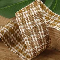 Vente en gros de ruban à carreaux classique pour la fabrication de nœuds, pinces à cheveux jacquard faites à la main pour filles et femmes, pour la décoration de Noël et du Nouvel An