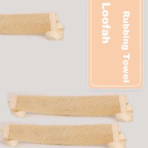 Serviette de bain en coton naturel avec bande de massage douce à motif sportif pour éliminer les peaux mortes et nettoyer les cuticules - Product Image 3