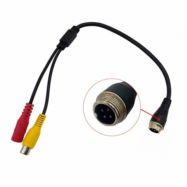 Electronic 4 Pin Aviation Extension Video Cable Switch to AV