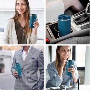 แก้วกาแฟอัจฉริยะควบคุมอุณหภูมิสำหรับรถยนต์/รถบรรทุก แก้วเดินทางแบบอุ่นร้อนด้วยไฟฟ้า ความจุ 510 มล. ทำจากสแตนเลสสตีล พร้อมระบบควบคุมอุณหภูมิอัจฉริยะ - Product Image 6