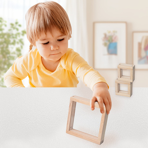 Vui Đồ Chơi Trẻ Em <span class=keywords><strong>8Pcs</strong></span> Kho Báu Khối Xây Dựng Trong Suốt Acrylic Cửa Sổ Có Thể Thay Thế Kho Báu Bằng Gỗ Đồ Chơi Giáo Dục Cho Trẻ Em - Product Image 4