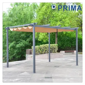 안뜰 개폐식 지붕 pergola 야외 방수 알루미늄 Pergola 지붕 시스템 Bioclimatic 루브르 천막