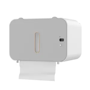 2023 hot-selling wall-mounted intelligent induction automatic paper machine toilet punch-free draw box household tissue box