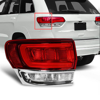 Feu arrière extérieur gauche pour Grand Cherokee 2014-2021 côté conducteur, référence OE 68110017AE, rouge, garantie 1 an, clignotant de recul