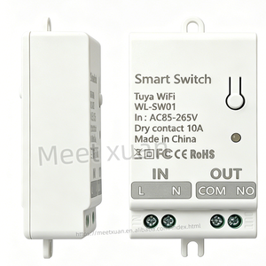 รีเลย์แบบแห้งชนิดแยกส่วน, สวิตช์อัจฉริยะ Tuya 2.4GHz <span class=keywords><strong>WiFi</strong></span> AC 85-265V, รองรับโหลด 10A, ควบคุมผ่านแอปและเสียง - Product Image 2