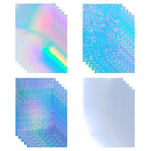 Offre Spéciale A4 taille holographique étanche auto-adhésif arc-en-ciel vinyle autocollant pour Laser et imprimante à jet d'encre Compatible <span class=keywords><strong>Cricut</strong></span> - Product Image 3