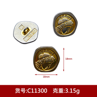 Bouton de blazer en laiton doré gaufré, bouton-pression uni à coudre pour costume ou manteau pour homme, boutons de manteau en métal doré pour la couture