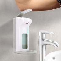 Distributeur de savon mural sans poinçon à pression coudée 500/1000 ml avec fenêtre visible en plastique ABS pour hôpital