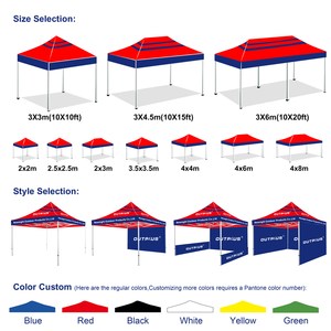 <span class=keywords><strong>Red</strong></span> frame10x10 heavy duty có thể gập lại ngoài trời tổ chức sự kiện Tarp lều - Product Image 2