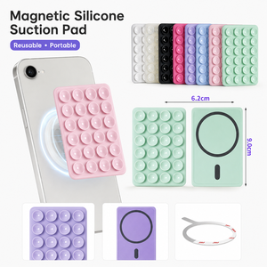 Soporte Magnético de Silicona Premium de 9x6.2cm, Construcción de 3 Capas con Imán Integrado, Lavable y Reutilizable, para Teléfono, Ideal para Regalo - Product Image 1