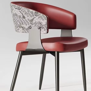 Chaises de salle à manger de luxe de style italien, adaptées à un usage domestique; Chaises de salle à manger minimalistes nordiques modernes; Chaises de conférence d'hôtel. - Product Image 2
