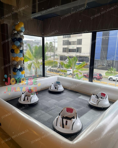 13x13ft PVC inflable parachoques coche Go Kart pista Arena carrera pista valla para niños Go Kart juego de carreras producto castillo inflable - Product Image 4