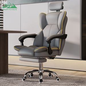 Chaise <span class=keywords><strong>de</strong></span> <span class=keywords><strong>bureau</strong></span> ergonomique <span class=keywords><strong>de</strong></span> luxe <span class=keywords><strong>avec</strong></span> <span class=keywords><strong>repose</strong></span>-pieds rétractable, dossier haut en cuir PU, <span class=keywords><strong>fauteuil</strong></span> pivotant <span class=keywords><strong>inclinable</strong></span> pour ordinateur et jeux vidéo - Product Image 1