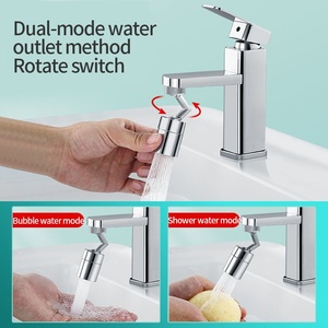 Filtre de robinet de <span class=keywords><strong>douche</strong></span> rotatif universel exclusif à 720 degrés en laiton tête anti-éclaboussures avec double sortie d'eau accessoire de salle de bain - Product Image 3