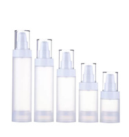 Bouteilles en plastique PP personnalisées de haute qualité 30ml/50ml/80ml/100ml/120ml Pompe à lotion sans air Sérigraphie Couleur personnalisée En stock