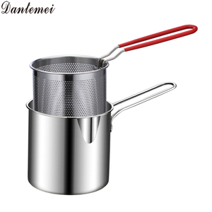 Juego de Ollas de Acero Inoxidable, Olla Redonda para Freír, Sartén Profunda <span class=keywords><strong>con</strong></span> Cesta de Filtro, Directo de Fábrica - Product Image 6