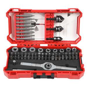 63 Piece T Type Ratchet <b>Screwdriver</b> <b>Set</b> 1/4 In Socket S2 Steel With Phillips Flathead <b>Bits</b> Hard Case Tool Storage - Product Image 3