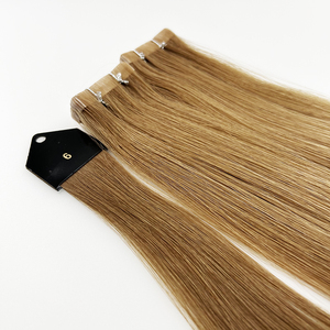 SHE Grueso Doble dibujado Cutícula Alineada Balayage Cabello humano ruso Cinta de seda invisible en extensiones al por mayor - Product Image 3