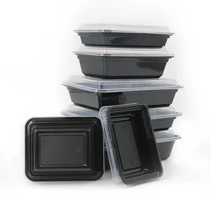24oz 26oz 28oz 32oz contenitore per alimenti in plastica usa e getta per microonde contenitori per la preparazione dei pasti