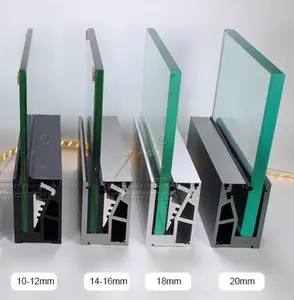 ZHONGLIAN-Perfil de balaustrada LED de aluminio, vidrio de 10-20MM para balcón, Puente o <span class=keywords><strong>terraza</strong></span> - Product Image 1