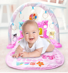 Gimnasio de actividades musical para bebés con <span class=keywords><strong>piano</strong></span>, tapete de juego y sonajeros colgantes, centro de actividades para recién nacidos e infantes - Product Image 1