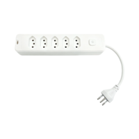 Multiprise 4 prises 3 broches 10A 250V blanche haute capacité pour la maison ou le bureau – Brésil
