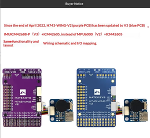 MATEK ชุดควบคุมการบินรุ่นใหม่ H743-WING V2 อัปเกรดเป็น V3 รองรับกล้องคู่ สำหรับโดรนแข่ง - Product Image 5