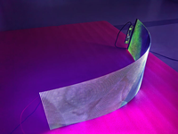Écran LED transparent flexible ultra-fin |   Écran invisible holographique LED en verre à haute luminosité avec affichage en cristal LED