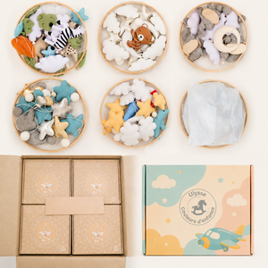 Accessoires pour bébés : Mobile de lit en feutre avec animaux en peluche (grenouille, forêt, nature, étang) pour nouveau-né - Product Image 5