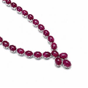 927 Sterling Silver Rhodium Plated <b>Ruby</b> <b>Necklace</b> for Women - Product Image 4