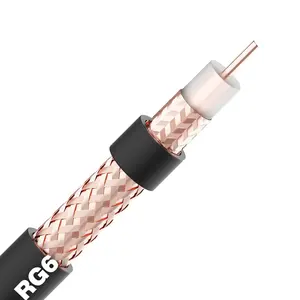 Aangepaste 305M 75ohm Catv Communicatie Rg6 F Connector Antenne Camera Kabels Rg6u Rf Outdoor Coax Coaxkabel