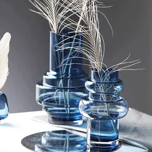多色大玻璃 & 水晶花瓶定制客厅家庭桌子摆式装饰高大透明玻璃花瓶