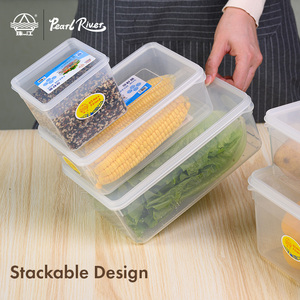 Contenedor de Alimentos Rectangular de Plástico Pearl River Fresh Box con Tapa Hermética para Conservar la Frescura, Apilable para Refrigerador y Cocina - Product Image 5