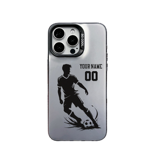Funda de TPU con Nombre y Número Personalizables para Jugador de Fútbol, Reflectante, Antigolpes, Antihuellas, Pintura UV, 17/16/15/14/13 - Product Image 1