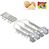 Projet personnalisé flux d'oreiller Croissant pain beignet ligne de traitement d'alimentation automatique ligne d'emballage alimentaire