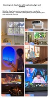 Projecteur LED Android 4K portable Yinzam Q8 Mini, 300 Ansi Lux, 1 Go 8 Go, avec autofocus et correction trapézoïdale, projecteur rotatif à cardan